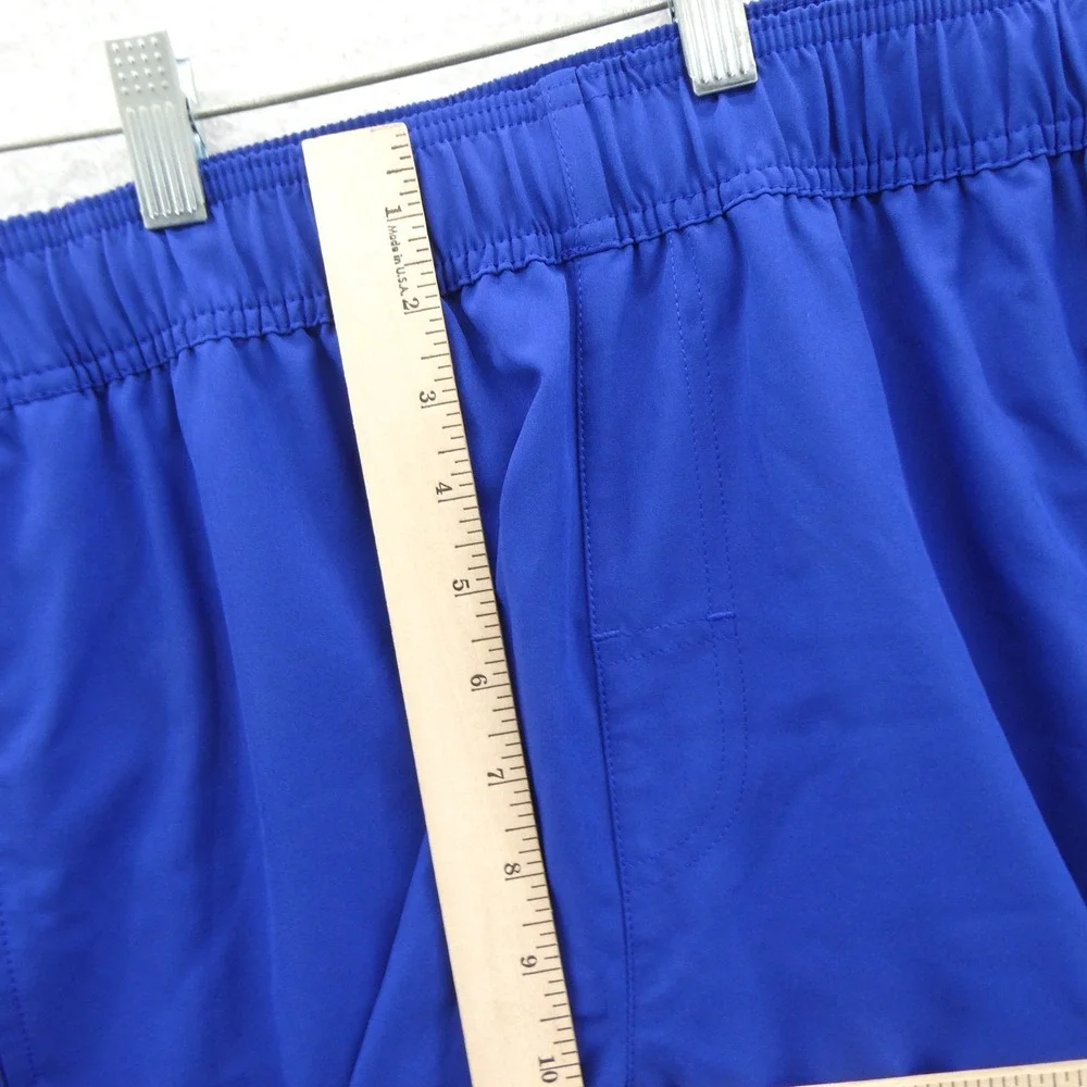 NFL Team Apparel Swim Shorts Mens Large New York Giants‎ Blue Lined Trunks
